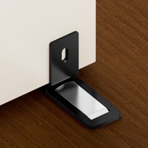 UMBRAULI Strong ic Ultra Thin Door Stopper Stainless Steel Ultra Thin Strong ic Door Holder Without Drilling Aluminum Alloy Non Punching Doorstop Bathroom Door