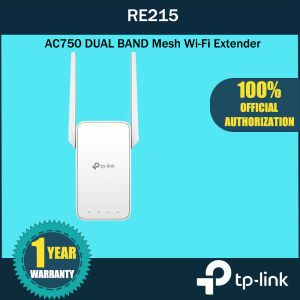 【READY STOCK】TP-Link AC750 OneMesh Dual Band WiFi Extender(RE215) Covers Up to 1500 Sq.ft and 20 Devices Dual Band Wireless Repeater for Home Internet Signal Booster with Ethernet Port