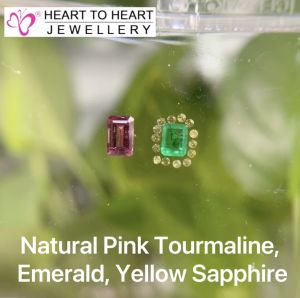 Natural Gemstone Pink Tourmaline Emerald Yellow Sapphire (Gembox8023)
