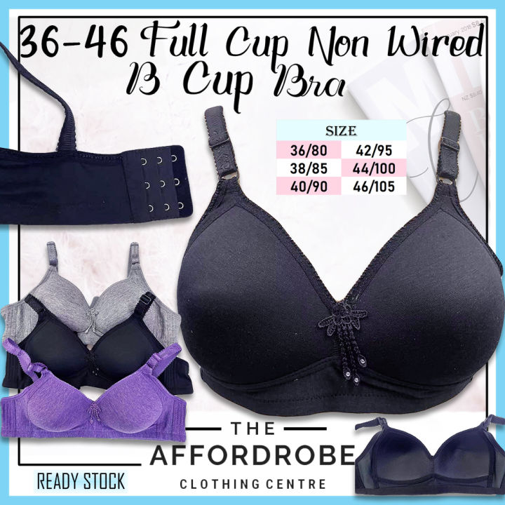 36B-46B Big Plus Size Cup B Bra Full Cup Smooth Cloth Non-Wired