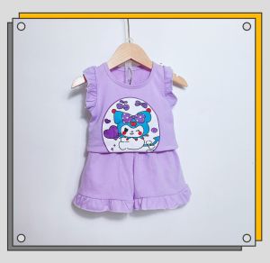 BABY SHIRT 7-18 KG BABY GIRL SINGLET SUIT | BABY GIRLS CLOTHING SET BAJU BABY MOUSE