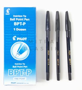 Pulpen Pilot BPT-P Ballpoint Pen Hitam Fine Point Stainless Tip