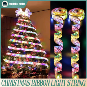 Christmas Ribbon Fairy Light String Merry Christmas Decorations For Home Xmas holiday Navidad Gifts New Year