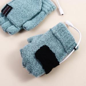 LIGHTER อบอุ่นและอบอุ่น สำหรับผู้หญิง ง่ายๆ ปรับอุณหภูมิได้ ไม่มีนิ้ว ถุงมือเล่นสกี ถุงมือขับรถยนต์ ถุงมือครึ่งนิ้ว ผ้ากำมะหยี่กำมะหยี่ ถุงมือสำหรับผู้หญิง ถุงมือแคชเมียร์ถัก ถุงมือทำความร้อนไฟฟ้า USB ถุงมืออุ่นฤดูหนาว
