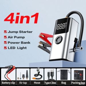 Portable Tire Inflator And Car Jump Starter Air Pump for Cars Bicycles Motorcycle Balls