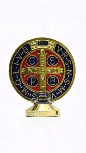 ZEO St. Benedict with Stand 55mm*45mm for Car Decoration Accessories Small Gift