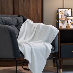 KAPAS LIVING | Bamboo Waffle Blanket | 100% Bamboo | Cooling & Breathable