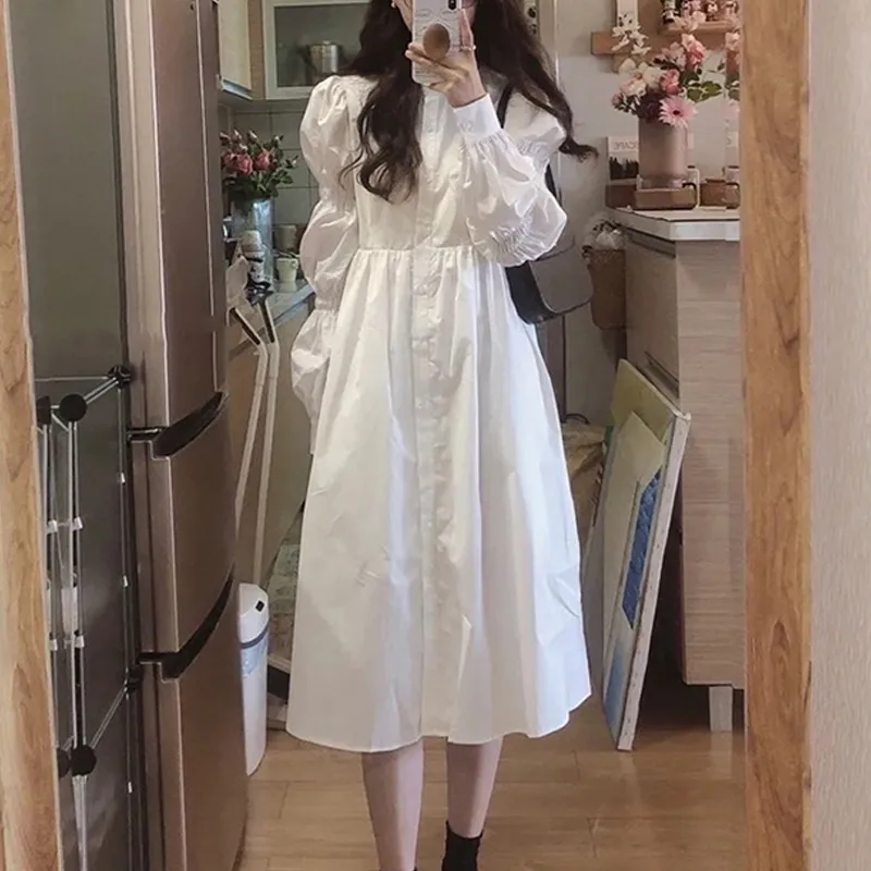 Korean long shirt on sale dress