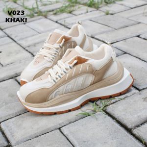 Sepatu Sneakers Wanita Import WV023 Sepatu Wanita Kanvas Kombi Kulit Sneakers Import Kanvas Wanita Sepatu Sport Kulit Wanita Sepatu Sporty Wanita Kekinian Import