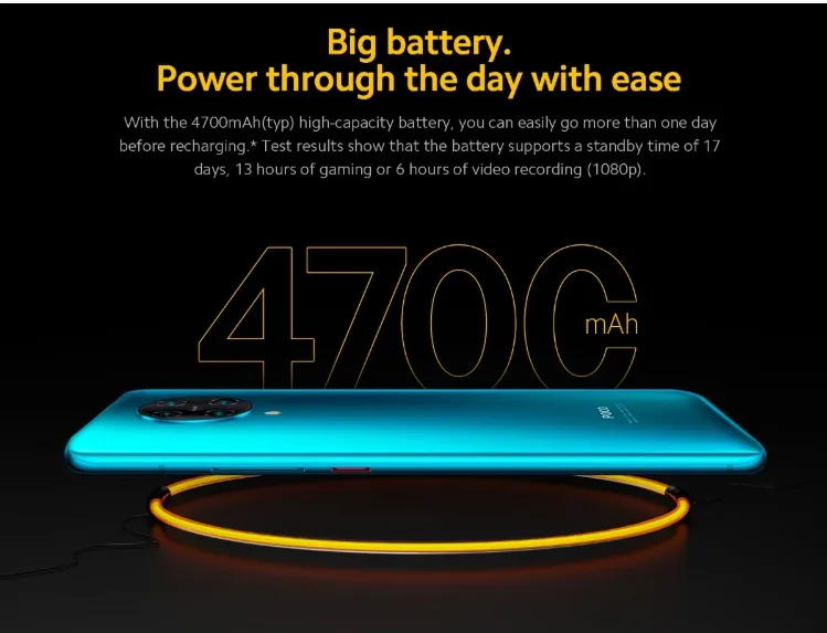 Xiaomi POCO F2 Pro (5G) Ram8/256gb(เครื่องศูนย์ไทย,มีประกันร้าน)จอขนาด  6.67