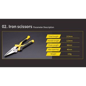 Industrial Scissors Metal Scissors Cut Stainless Steel Wire Aviation Shears Aluminum Gusset Shear Professional Hand Tool