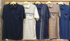 [HCM] Áo Thun Nam Trung Niên Sọc Ngang From Rộng Tay Lở Vải Thun Cotton Thoáng Mát SUNMEN Freesize (60-80kg)