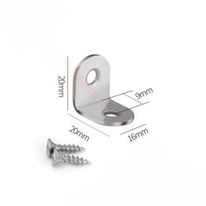 20 cái hình chữ L đế góc khung ngăn kéo tủ quần áo ke góc kim loại 90 ° cố định góc phải đồ ngũ kim đồ nội thất Nẹp góc