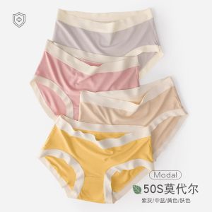 A46 กางเกงในแต่งขอบ สีพาสเทล กางเกงนิ่ม ใส่สบาย  ยืดหยุ่นได้ดี