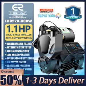 TEYIN 220V 60Hz Intelligent Automatic Self-Priming Peripheral Pump 800Watt 1.1HP Boosting Water Pump with Pressure Display and Water Can Be Fed Regularly