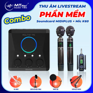 Combo chuyên Thu Âm Dùng Phần Mềm Livestream Chuyên Nghiệp sound card Routist RS GEN II và micro đa năng K60 Bảo Hành 12 Tháng