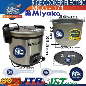 MIYAKO Rice Cooker MCG-171 Stainless 6 Liter Magic Com Miyako Mcg 171