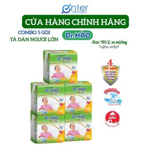 [Hàng Chính Hãng] Tã Dán Người Lớn DR HÀO Size M/L 10 Miếng siêu thấm siêu mềm. Bỉm dán người già khô thoáng. Tả dán khử mùi tả giấy cho người bệnh. Bỉm người lớn bỉm cho người bệnh bỉm người già. Tả giấy người già.