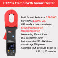 UNI-T Ut272+ UT273+ UT275+ แคลมป์ทดสอบความต้านทานการรั่วไหลของดิน ระยะเก็บข้อมูลอัตโนมัติ 1000Ω. 