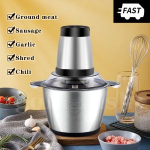 Dudumart Stainless Steel Meat Mincer Food Processor Electric Meat Grinder Household Food Chopper