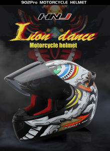 HNJ 902 motorcycle full face helmet Smoke single Visor helmet buy 1 take 1 full face