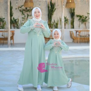 RAYANA DRESS ( harga terpisah ) Gamis Couple Ibu Anak Cringkle Airflow Perempuan Terbaru 2023 Gamis Dewasa Dan Anak Terbaru Viral Kekinian