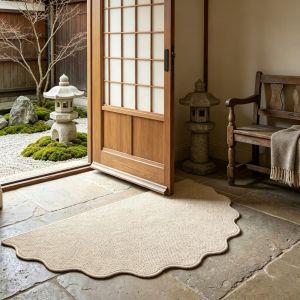 NOONOOR Non-slip Heterogeneous Door Mat Dirt-resistant Imitation Sisal Entry Door Rug Trendy Wear-resistant Entrance Carpet for Entrance