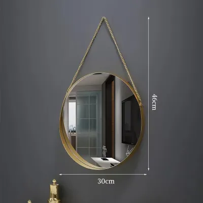 FAMILIFE Wall Decor Makeup Hanging Mirror Decorative Metal Frame Mirrors for Bedroom Bathroom Living Room