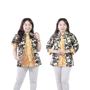 Blouse Big Size Wanita Atasan Batik Jumbo L-XL-2L-3L-4L-5L-6L-7L Model Blus Jumbo Kerja Batik / Atasan Batik Kerja Kantor Formal Bahan Katun Seragam LD 140 / Pakaian Batik Kekinian Model Terbaru / Blus Super Big Kemeja Batik Wanita