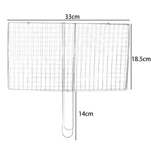 YESPERY Fish Grilling Mesh Tongs Outdoor BBQ Mesh Grill Clip Non Stick Mesh Mat Picnic Party Barbecue Tool