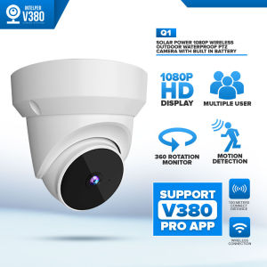 Intelper V380 Q1 1080P CCTV Camera Wifi Connect to Cellphone With Voice 3MP 360 Rotate Camera Wireless Monitor Indoor With Two Way Audio Security Camera Type-C cable Smart Surveillance PTZ