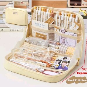 TEMPAT PENSIL KOREA MULTI SEKAT UKURAN JUMBO