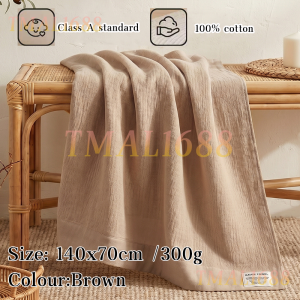 [LOCAL STOCK-Deliver in 1-3 days] Class A 100% Cotton Crinkled Gauze Bath Towel Face Towel Super Soft Quick Dry Antibacterial Towel Safe For Baby Newborn