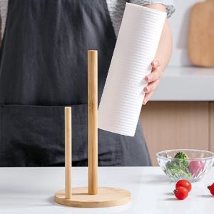 Wooden Paper Towel Holder Tissue Paper Kitchen Tissue Holder Tissue Rack Kitchen Paper Towel Storage Oil Absorbent Paper