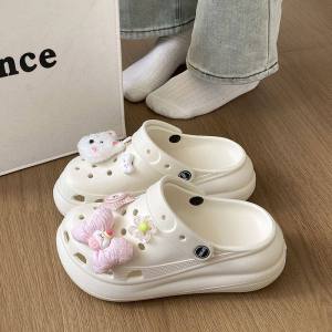 [Free Shipping] Thick-Soled Height-Increasing EVA Clogs For Women Suitable For Summer Outdoor Wear Non-Slip Odor-Resistant 2026 New Style For Travel Leisure And Beach Use