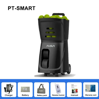 PT Smart Tennis Ball Machine | App Controlled Automatic Launcher with Custom Drills | Pro Training Equipment