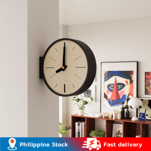💥Dream Best🔥 Vintage Clock Corner Double-Sided Wall Clock Artistic Wall Clock Home Corner Clock 25*26.8cm