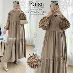 Maxy jumbo Ralsa/ Dress cotton LD 110/ Dress kasual terbaru 2024/ gamis kasual santai/ gamis syari jumbo/ baju muslim wanita