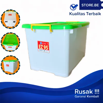 Container Box Besar Murah 95 Liter Dengan Roda Ezy Bsm Serbaguna