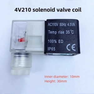 ขดลวดวาล์วโซลินอยด์นิวแมติก 4V210 ซีรีส์ รูใน 10 มม. สูง 30 มม. DC24V AC220V AC110V