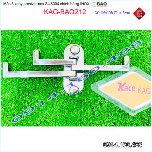 Móc 3 Inox Bảo KAG-BAO212 Móc xoay 180 độ treo đồ nhà tắm SUS304 thiết kế tuyệt đẹp sang trọng tinh tế đến từng chi tiế