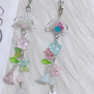 Handmade Jellyfish Wind Chime Resin Beaded Phone Strap Lightweight Design For Cellphone Bag Camera Accessories