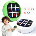 Electronic Tic-Tac-Toe Game, 4-in-1 Handheld Puzzle Games Console, Portable Travel Games for Car Ride, Toys Gift Idea for Kids and Adults. 