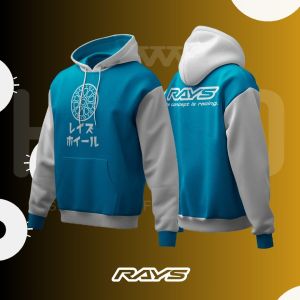Hoodie Sweater Jaket Jumper HSCLO RAYS CONCEPT IS RACING WHITE BLUE  HOODIE Bahan Fleece Jaket Lengan Panjang Ukuran Jumbo Big Size XS S M L XL XXL 3XL 4XL 5XL