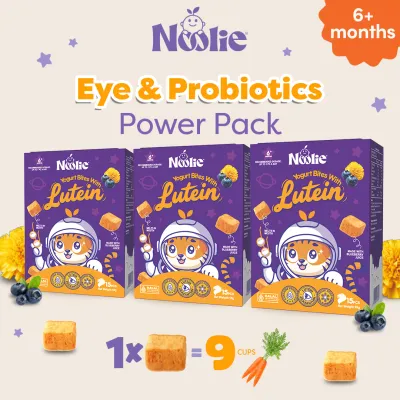 (Bundle of 3) Noolie® 3 Yogurt Bites with Lutein Kids Eye Support and Probiotics
