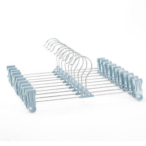 10pcs hanger with clip non-slip pants rack Clip hanger high-quality clip hangers  household hanger  COD