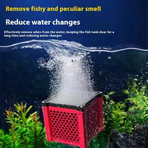 [Eqrbtl] Activated Carbon Aquarium Water Filter Cube Deodorant Water Purifier Ultra Strong Filtration Purification Cube Aquarium Filter