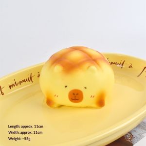 Ocshean Dễ thương Gấu bánh mì Đồ chơi Squishy PU mềm căng thẳng Relief trang trí hình động vật cho trẻ em và người lớn