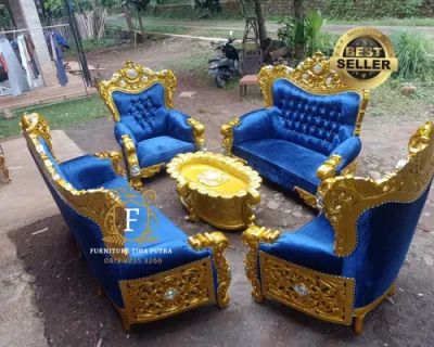 set sofa mewah ukir kayu jati formasi 3211