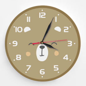 Jam Dinding Analog Karakter Animal Hiasan Ruang Bermain Anak Murce Diameter 20cm